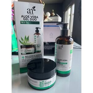 Aloe Vera Gel Set 99% Pure Organic Sunburn Relief & Hydration Face & Body SEALED